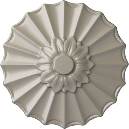 Ekena Millwork Shakuras Ceiling Medallion (Fits Canopies up to 1 3/8"), Hand-Painted Pearl White, 9"OD x 1 3/8"P CM09SHPWS